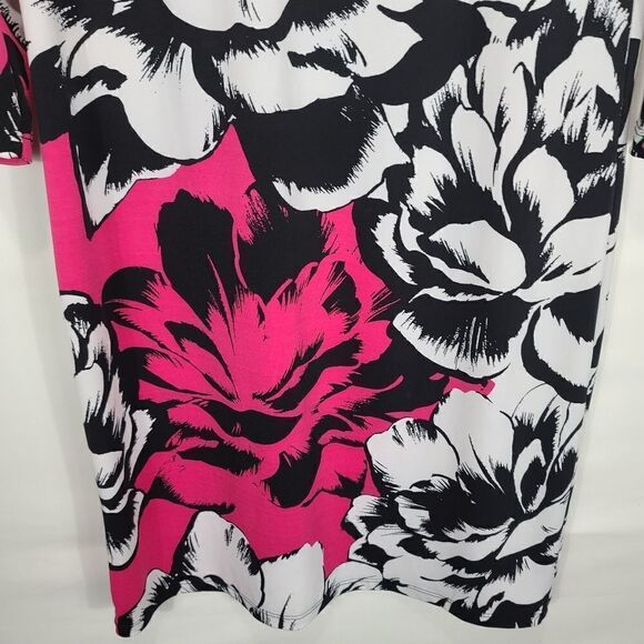 Robbie Bee Pink Flora Shift Women's Dress Size M - Picture 7 of 11